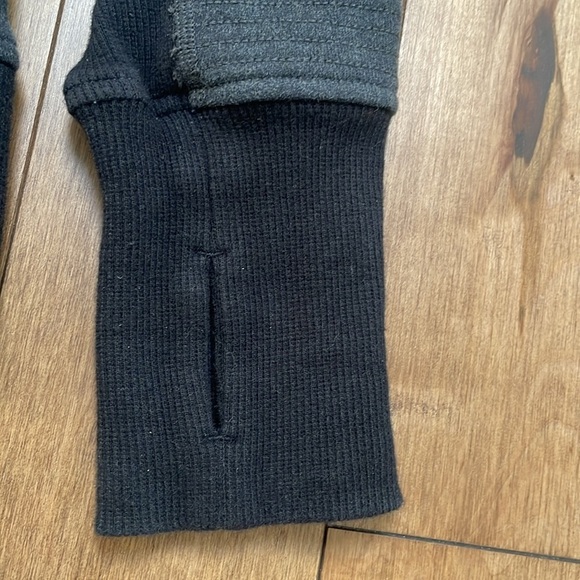 Lululemon Women’s Scuba Hoodie Detachable Hood 10 Heathered Black cotton fleece - Picture 12 of 15